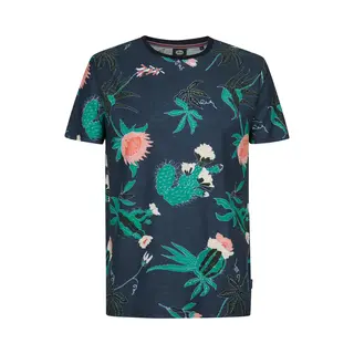 Petrol Industries Shirt Donkerblauw / Groen / Rosa / Wit
