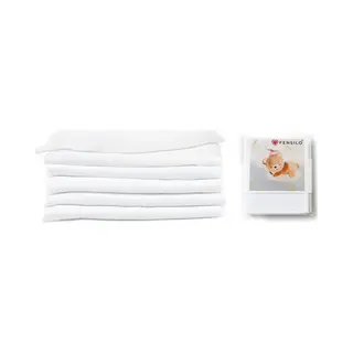 Fensilo Musselintücher Extra Weiche Mulltücher Spucktücher Mullwindeln 5er 60x60cm Baby Stoffwindeln Für Jungen Und Mädchen Weiß
