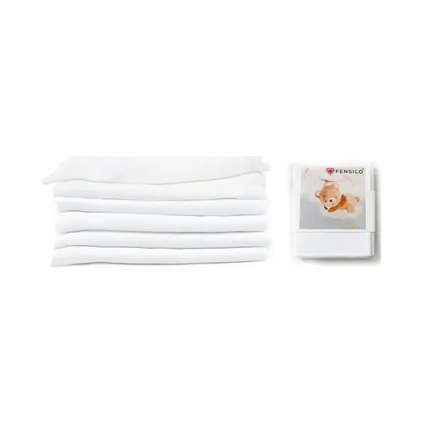 Fensilo Musselintücher Extra Weiche Mulltücher Spucktücher Mullwindeln 5er 60x60cm Baby Stoffwindeln Für Jungen Und Mädchen Weiß thumbnail