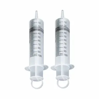 Injectiespuit - 2 Stuks - Doseerspuit - Spuit Met Extra Lange Tuit - 100 Ml