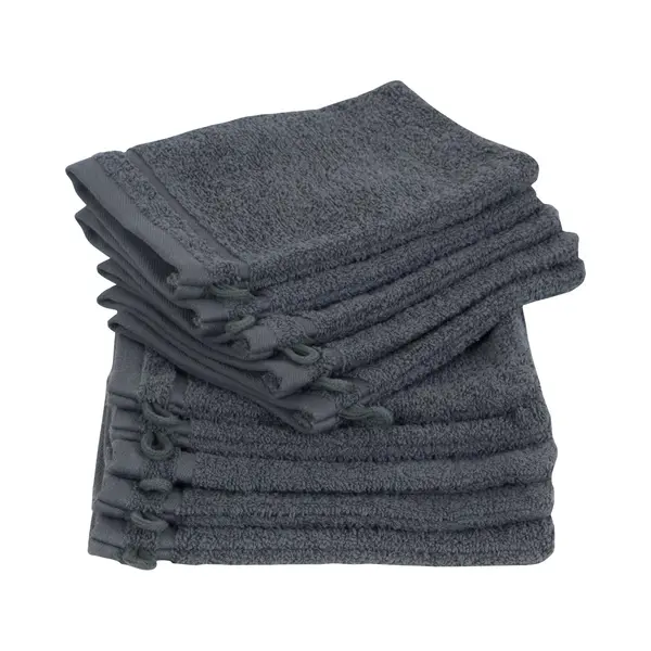 Betully ®- Deluxe Washandjes 10 Stuks - 16*21 Cm Antraciet - %100 Turks Katoen - Antraciet thumbnail