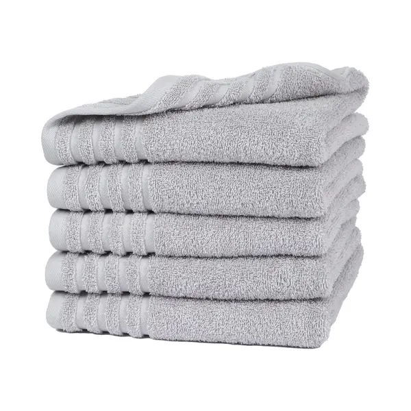 Betully ® - Handdoeken 50 X 100 Cm - Set Van 6 -100% Katoen - Hotelkwaliteit – Zware Kwaliteit 500 G/m2-Lichtgrijs thumbnail