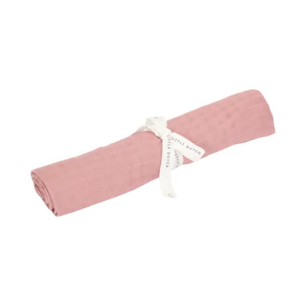 Swaddle Doek Little Dutch Pure Hydrofiel Pure Pink 120x120 thumbnail