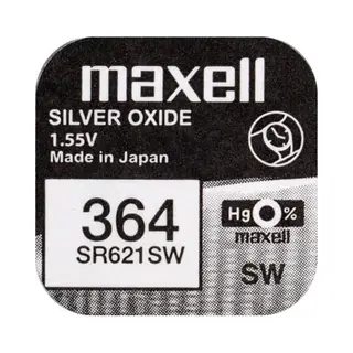 Maxell 364 / SR621SW Zilveroxide Knoopcel Horlogebatterij 2(twee) Stuks