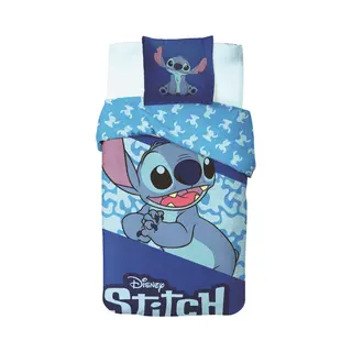 Lilo & Stitch Dekbedovertrek - 140 X 200 Cm - Katoen - Bijpassend Kussensloop Van 60 X 70 Cm