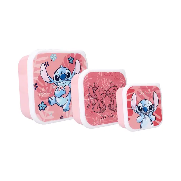 Lilo & Stitch Lunchbox Lunchset 3-in-1 Snackbox Lunchpaket Butterbrotbox thumbnail