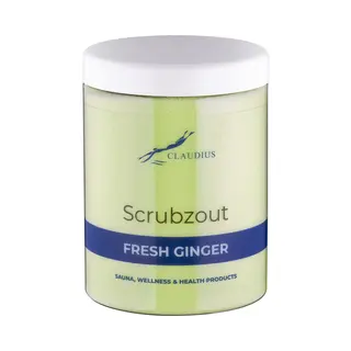 Claudius Cosmetics B.V. Scrubzout Fresh Ginger In Handige Pot - 1250 Gram - Met Witte Deksel - Hydraterende Lichaamsscrub