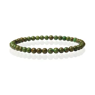Memphis Natuursteen Armband - 4mm Green Jade