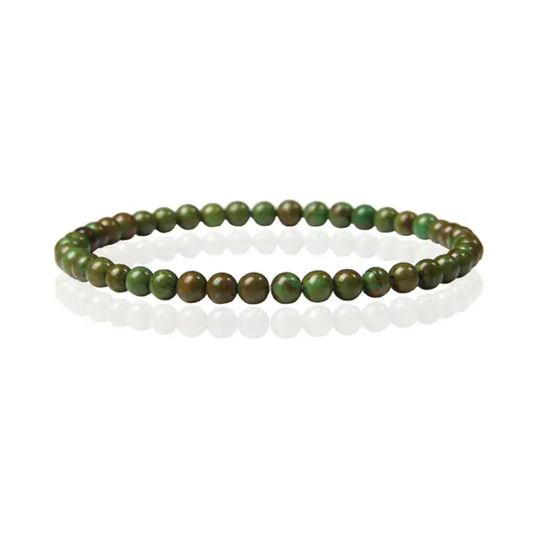Memphis Natuursteen Armband - 4mm Green Jade thumbnail