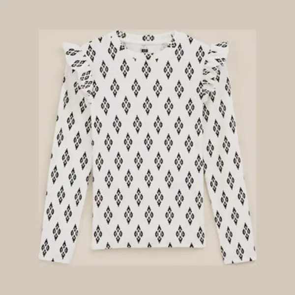 We Fashion Meisjes Geribd T-shirt thumbnail