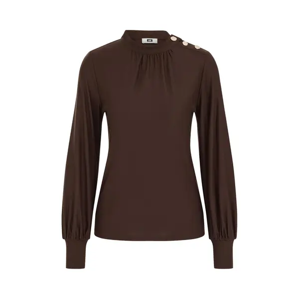 We Fashion Shirt Donkerbruin thumbnail
