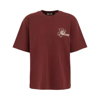 We Fashion Shirt Roestbruin / Wit