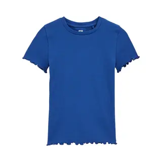 We Fashion Meisjes Slim Fit T-shirt Met Ribstructuur