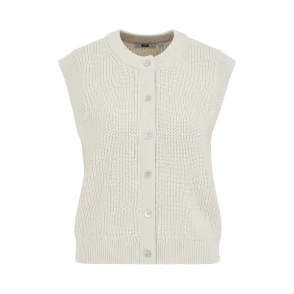 We Fashion Gebreide Bodywarmer Natuurwit thumbnail