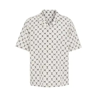 We Fashion Heren Boxy Fit Overhemd Met Print