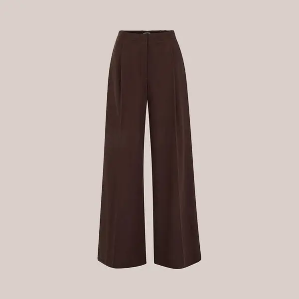 We Fashion Dames Regular Fit Pantalon Van Linnenmix thumbnail