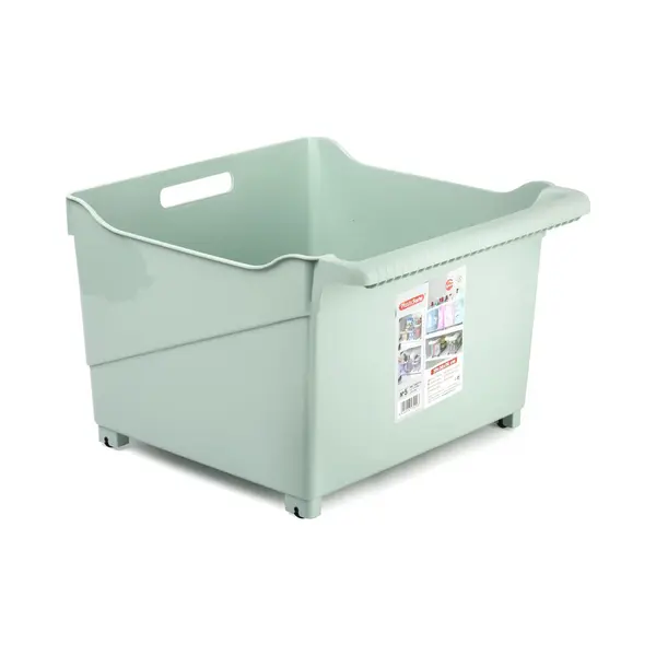Plasticforte Opberg Trolley Container - Mintgroen - Op Wieltjes - L39 X B38 X H26 Cm - Kunststof - Opslag Box/bak - 38 Liter thumbnail