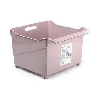 Plasticforte Opberg Trolley Container - Roze - Op Wieltjes - L39 X B38 X H26 Cm - Kunststof - Opslag Box/bak - 38 Liter