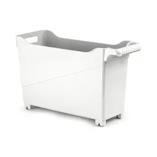 Plasticforte Opberg Trolley Container - Ivoor Wit - Op Wieltjes - L45 X B17 X H29 Cm - Kunststof - Opslag Box/bak - 22 Liter