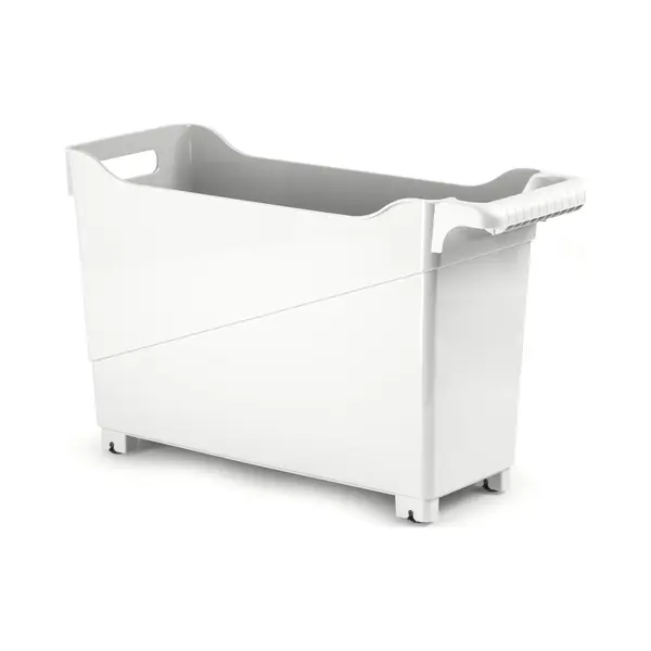 Plasticforte Opberg Trolley Container - Ivoor Wit - Op Wieltjes - L45 X B17 X H29 Cm - Kunststof - Opslag Box/bak - 22 Liter thumbnail