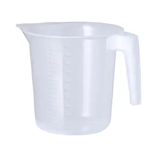 Keuken Maatbeker - 1 Liter - Mengbeker - Kunststof - Transparant - Schenktuit - Hengsel