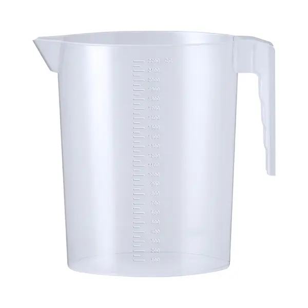 Keuken Maatbeker/mengbeker - Kunststof - Transparant - 2200 Ml - Schenktuit - Hengsel thumbnail