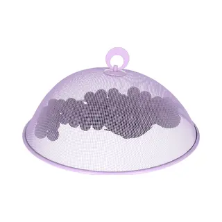 Alpina Vliegenkap/voedselkap - Rond - Lila Paars - D30 X H15 Cm - Buiten Eten - Anti Insecten - Metaal