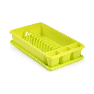 Plasticforte Afwas Afdruiprek Met Lekbak - Groen - Kunststof - 45 X 26 X 9 Cm