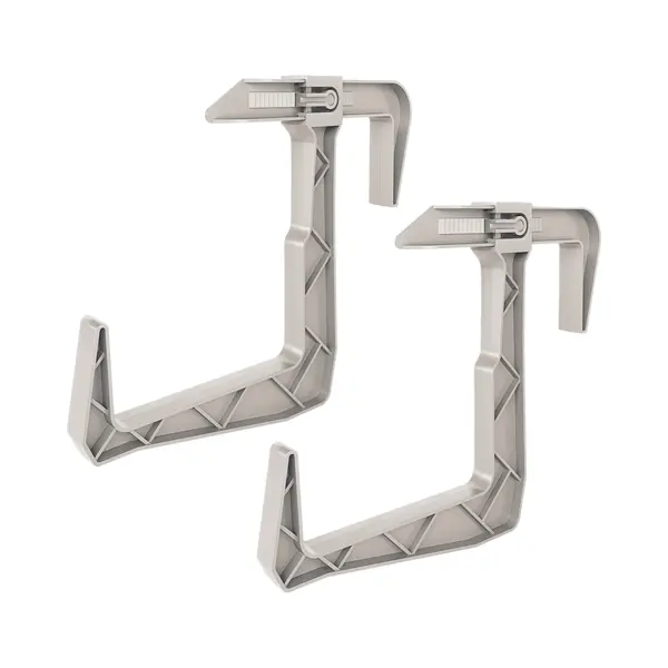 Form Plastic Balkon Plantenbak Ophang Beugels - 2x - Voor Aan Een Railing - Kunststof - Lichtgrijs - Balustradehook thumbnail