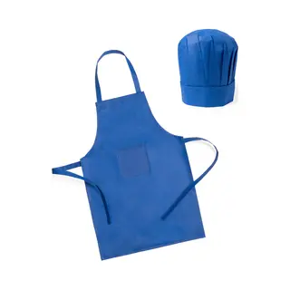 Makito Kookschort Met Koksmuts - Blauw - Voor Kinderen - Verstelbaar - Koksset - Keukenschort/kookschort