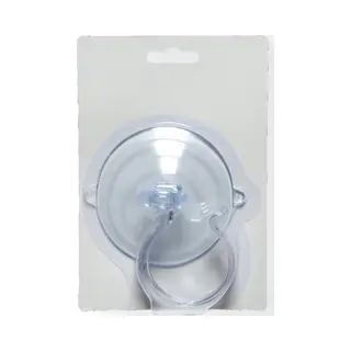 Decoris Ophanghaak Dennenslingers - Zuignap - Transparant - D8, 5 Cm - Kunststof - Haak - Kerstversiering Ophangen