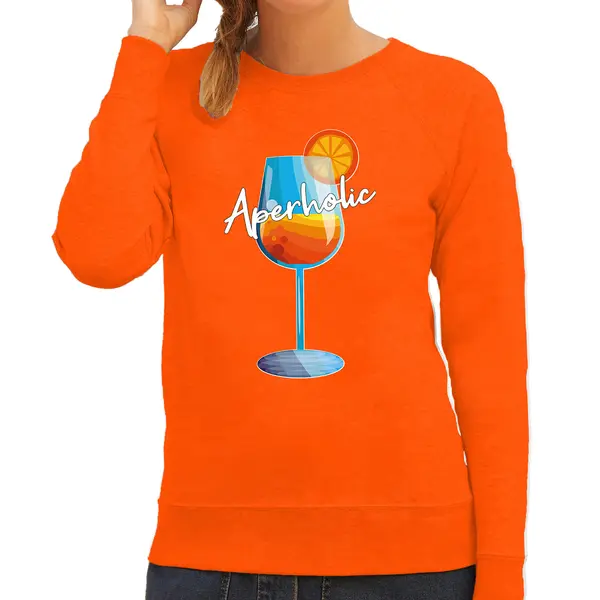 Bellatio Decorations Apres Ski Sweater Dames - Aperholic - Oranje - Wintersport - Aperol - Skieen/snowboarden Xxl thumbnail