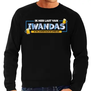 Bellatio Decorations Apres Ski Sweater Voor Heren - Iwandas - Zwart - Wintersport - Snowboarden Xxl