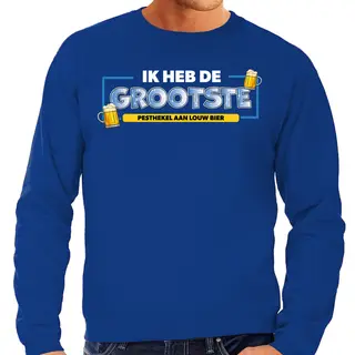 Bellatio Decorations Apres Ski Sweater Voor Heren - Pest Hekel Aan - Blauw - Wintersport - Snowboarden M