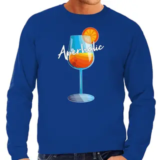 Bellatio Decorations Apres Ski Sweater Voor Heren - Aperholic - Blauw - Wintersport - Snowboarden Xxl