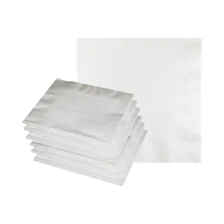 Uni Kleur Tafel Servetten - Wit - 40x Stuks - 33 X 33 Cm - Papier - Diner Tafel Versiering/decoratie