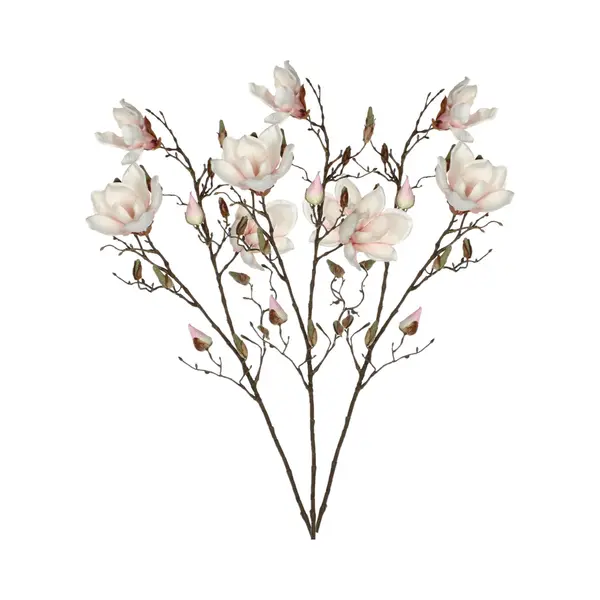 Mica Decorations Kunstbloem - 3x - Magnolia - Lichtroze - 90 Cm - Takken - Kunstbloemen Boeketten thumbnail
