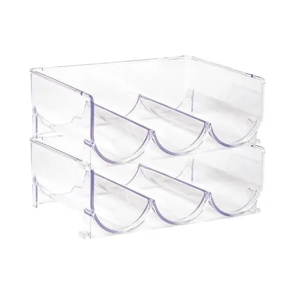 Plasticforte Flessenrek - 2x - 3 Flessen - Koelkast Organizer - Stapelbaar - Kunststof - Wijnrek - 20 X 29 X 11 Cm thumbnail