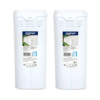 Plasticforte Waterverdamper Radiator - 2x - Wit - Kunststof - 21 Cm - Luchtbevochtiger