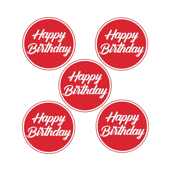 Bellatio Decorations Bierviltjes/onderzetters Happy Birthday - 20x Stuks - Rood - D10 Cm - Verjaardag Versiering thumbnail