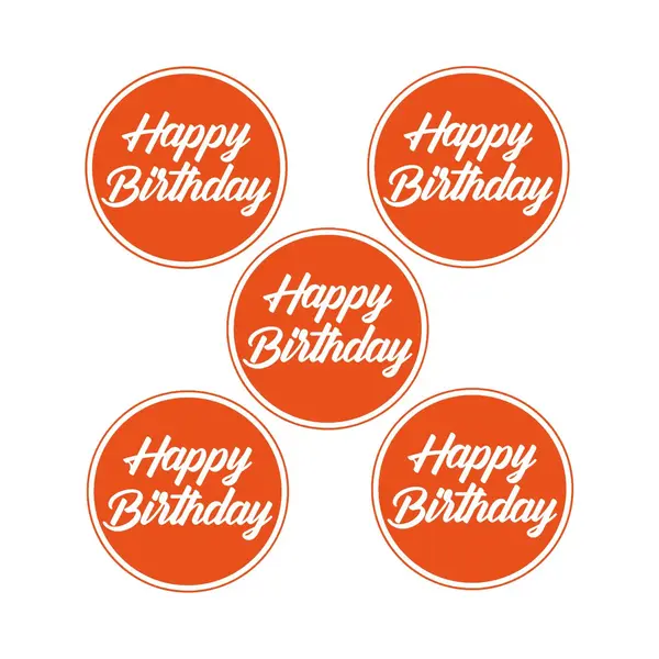 Bellatio Decorations Bierviltjes/onderzetters Happy Birthday - 30x Stuks - Oranje - D10 Cm - Verjaardag Versiering thumbnail