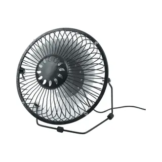 Kleine Usb Bureau Ventilator - Zwart - Metaal - Dia 18 Cm - Tafel Model - Lekker Afkoelen