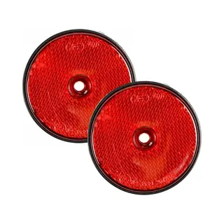 Benson Reflector - 2x - Rood - Schroefbevestiging - 60mm - Rond