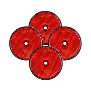 Benson Reflector - 4x - Rood - Schroefbevestiging - 60mm - Rond