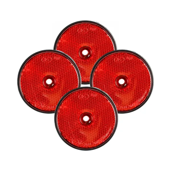 Benson Reflector - 4x - Rood - Schroefbevestiging - 60mm - Rond thumbnail