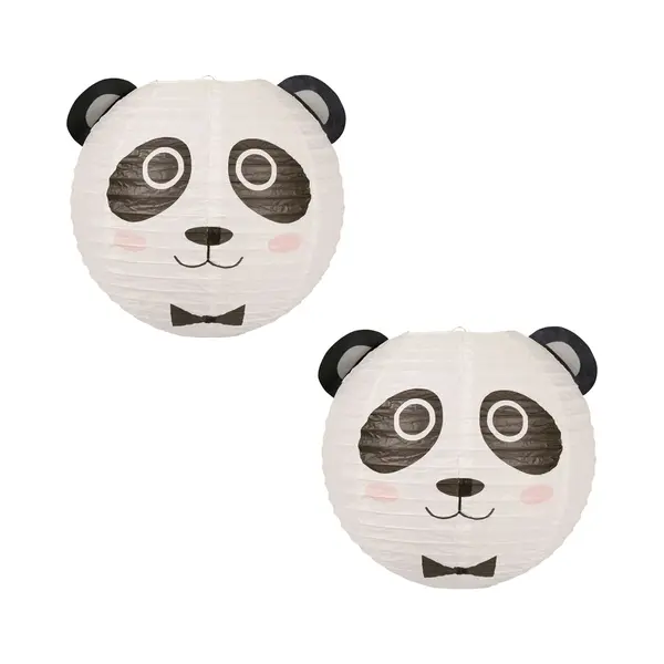 Ostaria Japanse Bol Lampion - 2x - Panda Thema - D35 Cm - Sint Maarten Lampion - Tuinfeest - Versiering - Kinderfeestje thumbnail