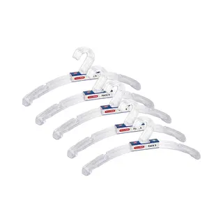 Plasticforte Kledinghangers - 25x - Transparant - Kunststof - 42 X 18 Cm - Kledingkast Opruimen - Vaste Haak