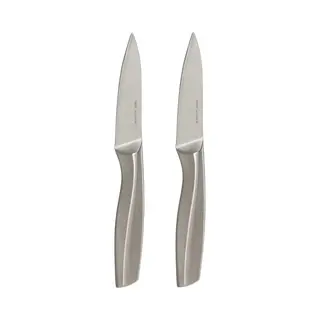5Five Precision - Fruit En Groente Mes/Snijmes - 2x Stuks - Rvs - Silver - 20 Cm - Keuken Messen - Luxe Kwaliteit