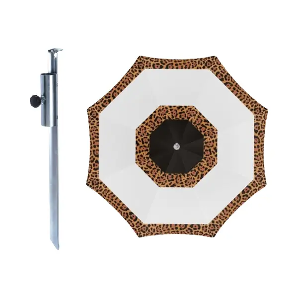 outdoor Strand / Tuin / Camping Parasol Ghana - Met Metalen Grondharing - D180 Cm - Verstelbaar - Uv Straling Bestendig thumbnail