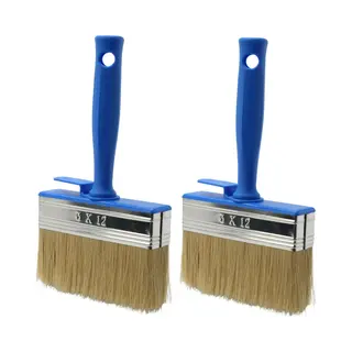 Fx Tools Blokkwast Van 12 X 3 Cm - 2x - Schilderen - Verfspullen - Dikke Kwasten - Kunststof - Syntetische Haren